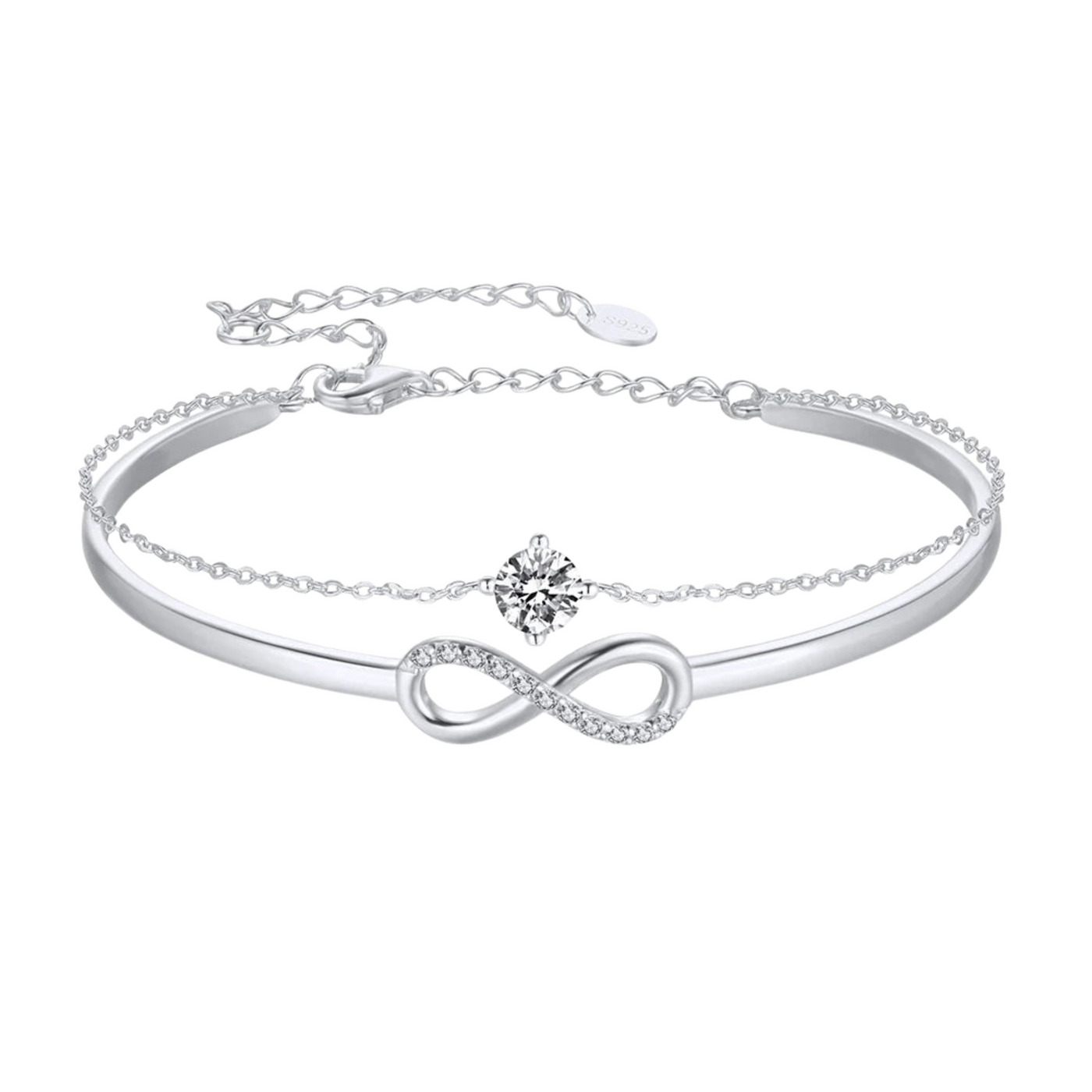 Elegantes Armband aus 925er Silber mit Unendlichkeits-Symbol