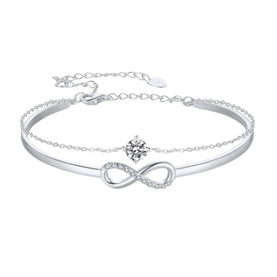 Elegantes Armband aus 925er Silber mit Unendlichkeits-Symbol