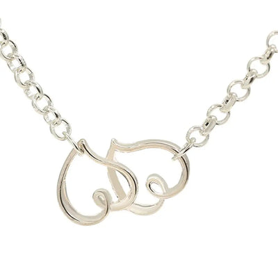 Infinity-Herz Fußkettchen mit Strass und Perlenkette