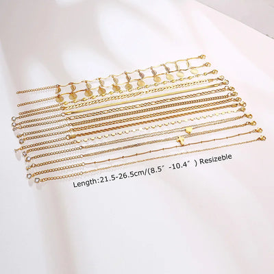 Vergoldetes Armband mit verstellbarer Länge