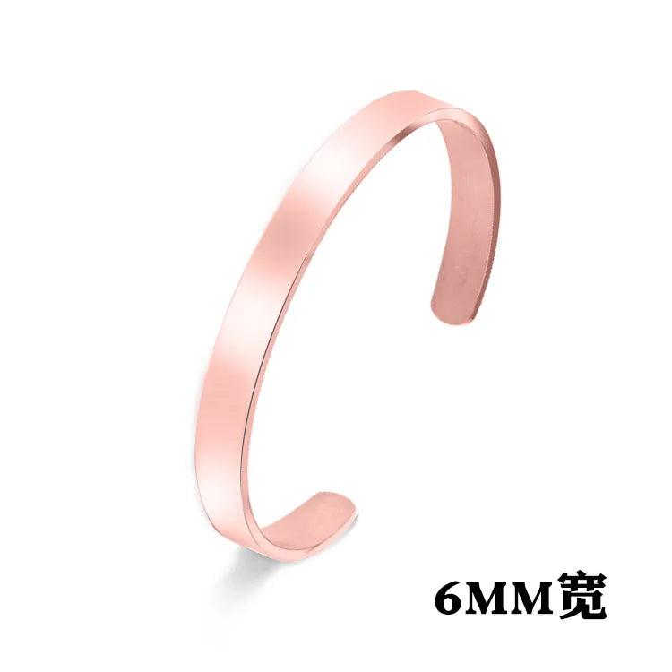 Minimalistisches Edelstahl-Manschettenarmband