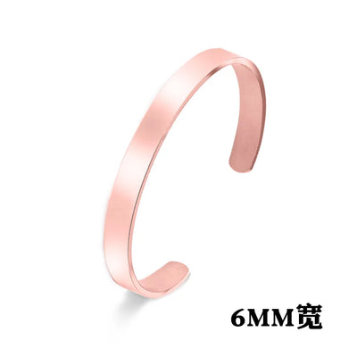 Minimalistisches Edelstahl-Manschettenarmband