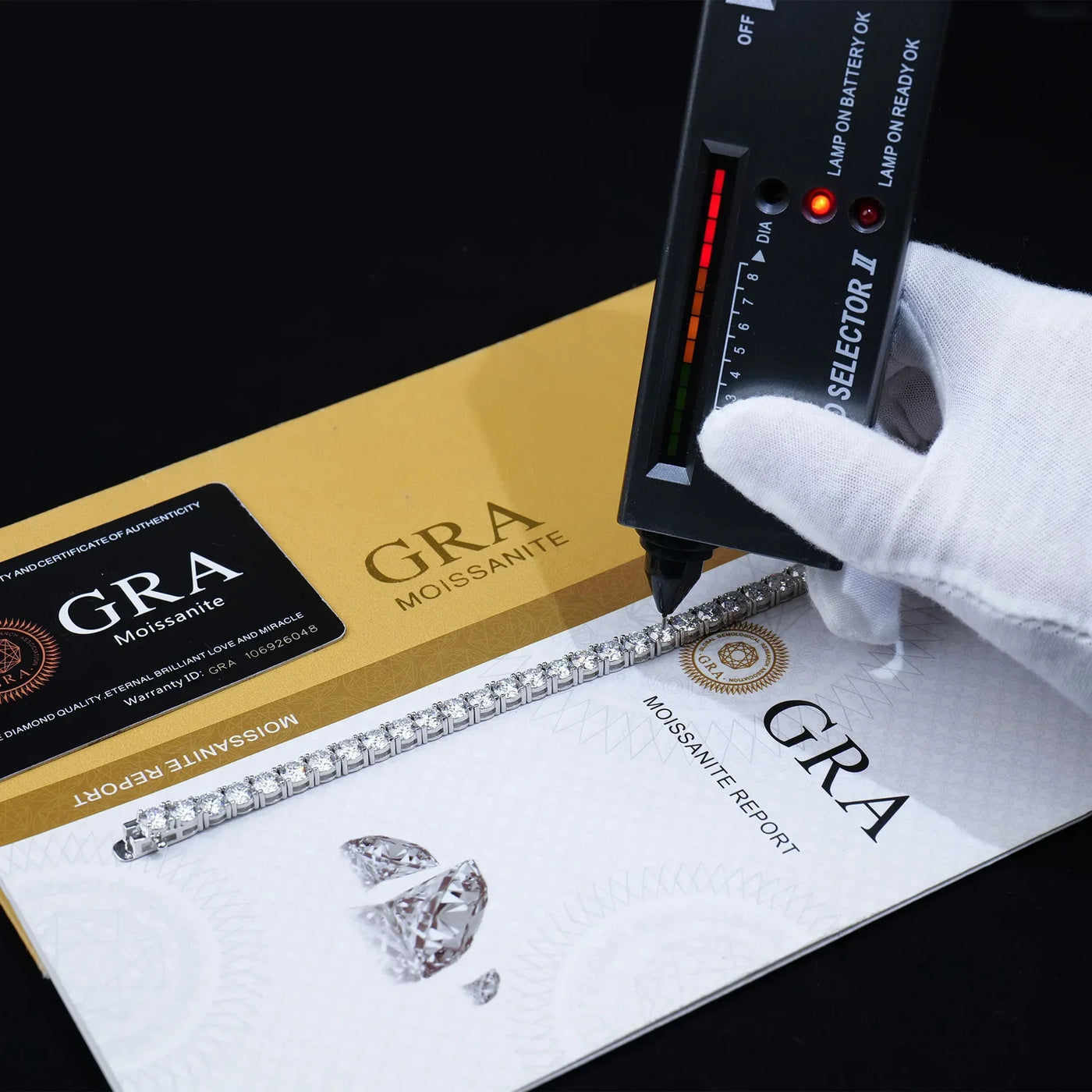 Royal Luxe – Moissanit Tennis-Kette