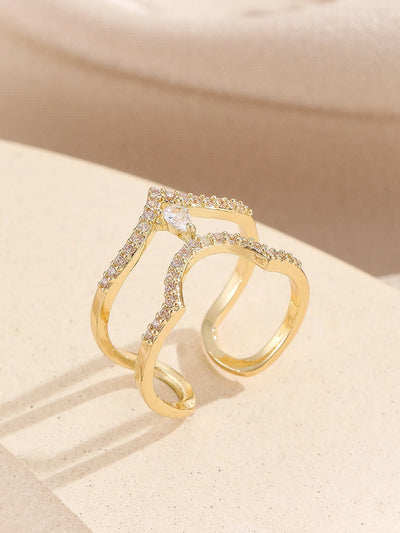 Eleganter Verstellbarer Damenring – Romantisches Design für stilvolle Akzente