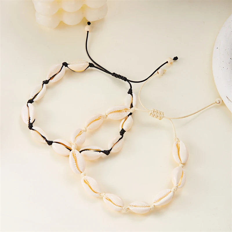 Strand-Fußkette mit natürlichen Muscheln