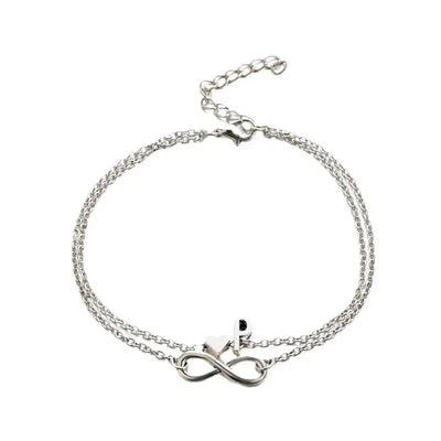 26 Letters Fashion Cross Charm Chain Initials Anklets for Women Sandals Pulsera Tobilleras Letter Pendant Anklet Bracelet Foot