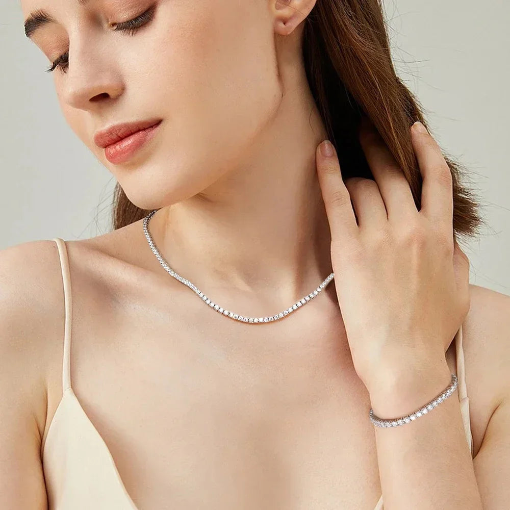 Royal Luxe – Moissanit Tennis-Kette