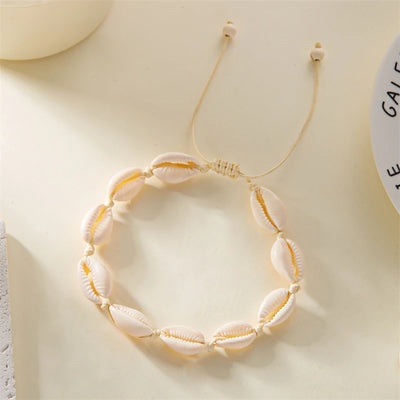 Strand-Fußkette mit natürlichen Muscheln