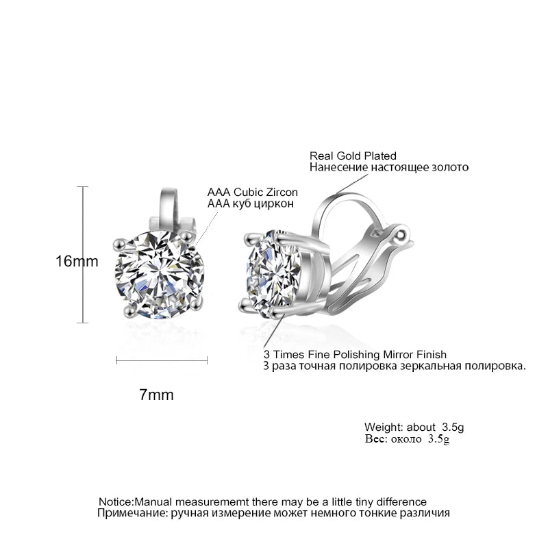 Klassische Eleganz – Goldene Zirkonia-Ohrringe