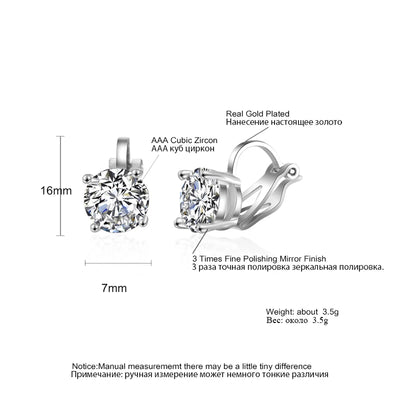 Klassische Eleganz – Goldene Zirkonia-Ohrringe