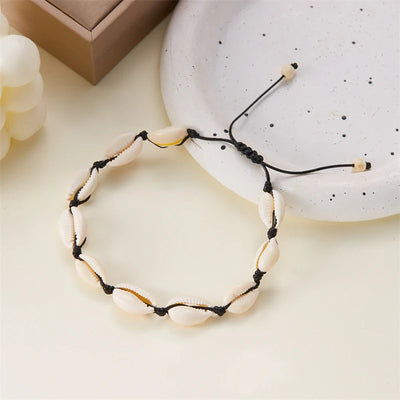 Strand-Fußkette mit natürlichen Muscheln