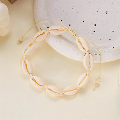 Strand-Fußkette mit natürlichen Muscheln