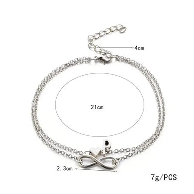 26 Letters Fashion Cross Charm Chain Initials Anklets for Women Sandals Pulsera Tobilleras Letter Pendant Anklet Bracelet Foot