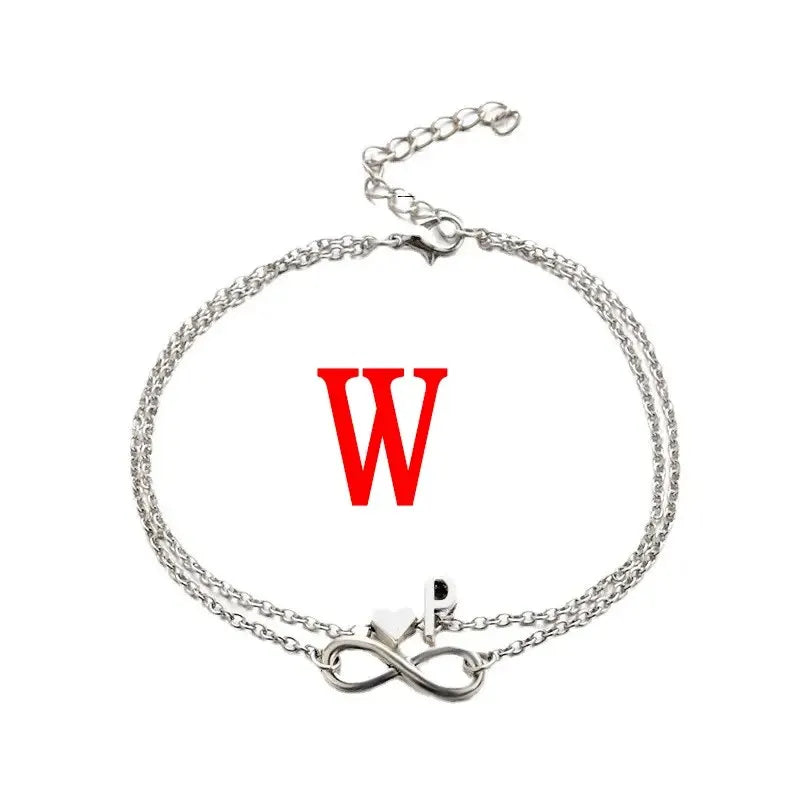26 Letters Fashion Cross Charm Chain Initials Anklets for Women Sandals Pulsera Tobilleras Letter Pendant Anklet Bracelet Foot