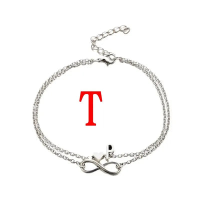 26 Letters Fashion Cross Charm Chain Initials Anklets for Women Sandals Pulsera Tobilleras Letter Pendant Anklet Bracelet Foot