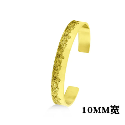 Minimalistisches Edelstahl-Manschettenarmband