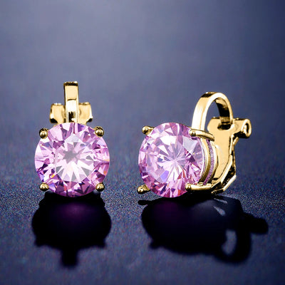 Klassische Eleganz – Goldene Zirkonia-Ohrringe