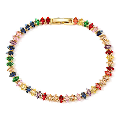 Tennisarmband mit funkelnden Zirkonia-Steinen