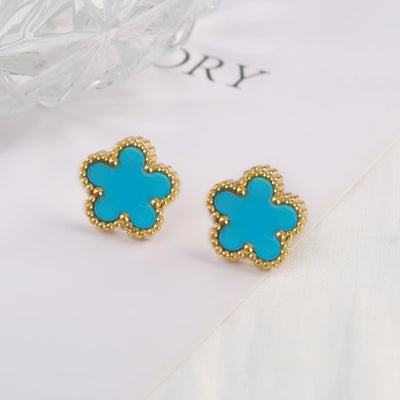 Mystische Blüten Ohrringe – Schwarzglanz-Edition