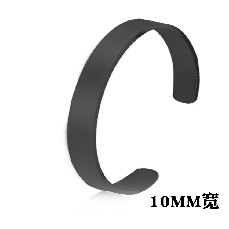 Minimalistisches Edelstahl-Manschettenarmband