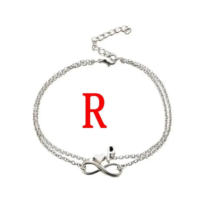 26 Letters Fashion Cross Charm Chain Initials Anklets for Women Sandals Pulsera Tobilleras Letter Pendant Anklet Bracelet Foot