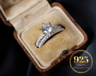 925 Sterling Silber Verlobungsring mit 1,5 ct Rundschliff-Solitär-Zirkonia – Klassische Eleganz für den besonderen Moment