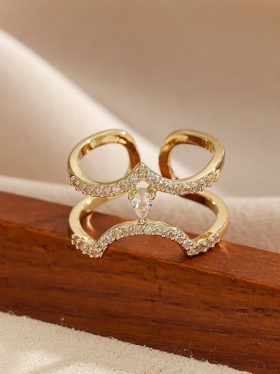 Eleganter Verstellbarer Damenring – Romantisches Design für stilvolle Akzente