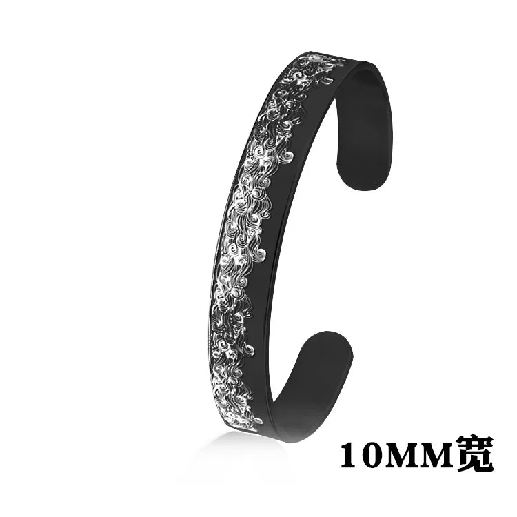 Minimalistisches Edelstahl-Manschettenarmband