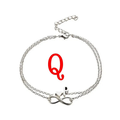 26 Letters Fashion Cross Charm Chain Initials Anklets for Women Sandals Pulsera Tobilleras Letter Pendant Anklet Bracelet Foot
