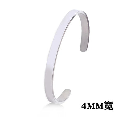 Minimalistisches Edelstahl-Manschettenarmband