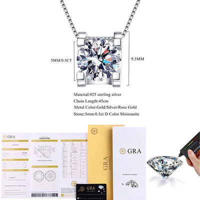 Golden Radiance Moissanite-Halskette