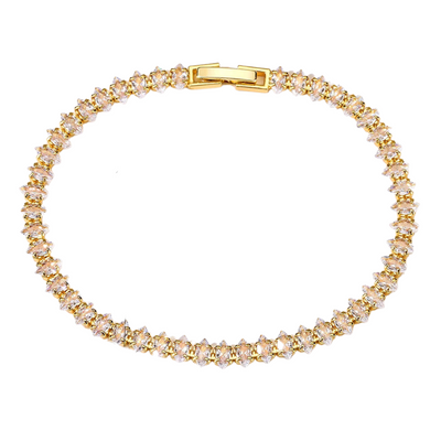 Tennisarmband mit funkelnden Zirkonia-Steinen