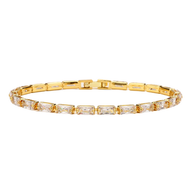 Tennisarmband mit funkelnden Zirkonia-Steinen