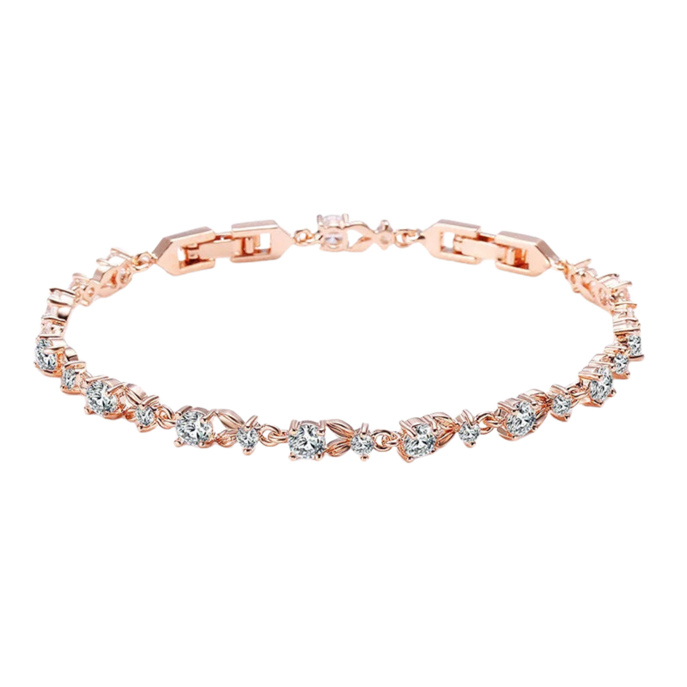 Zirkonia-Armband mit edler Gliederkette