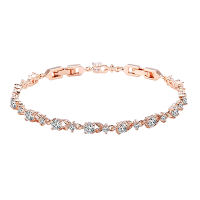 Zirkonia-Armband mit edler Gliederkette