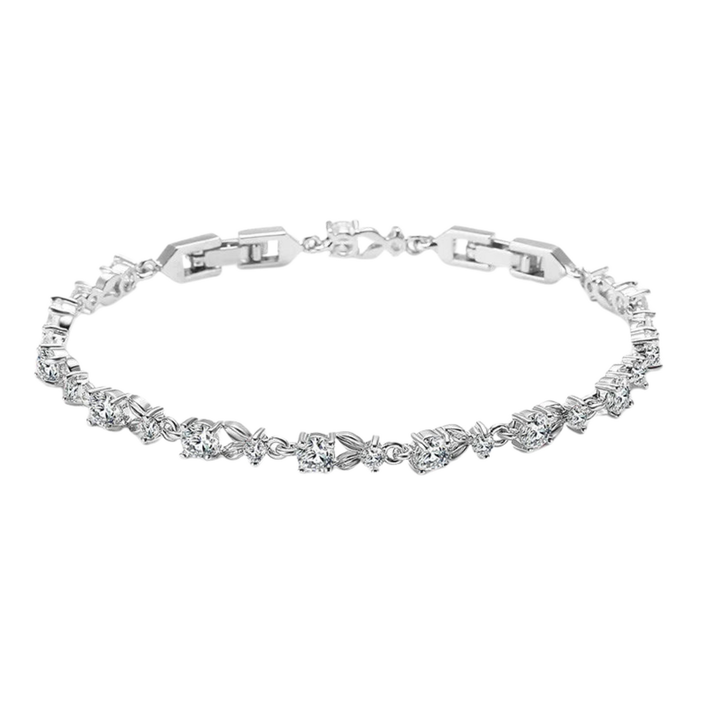 Zirkonia-Armband mit edler Gliederkette