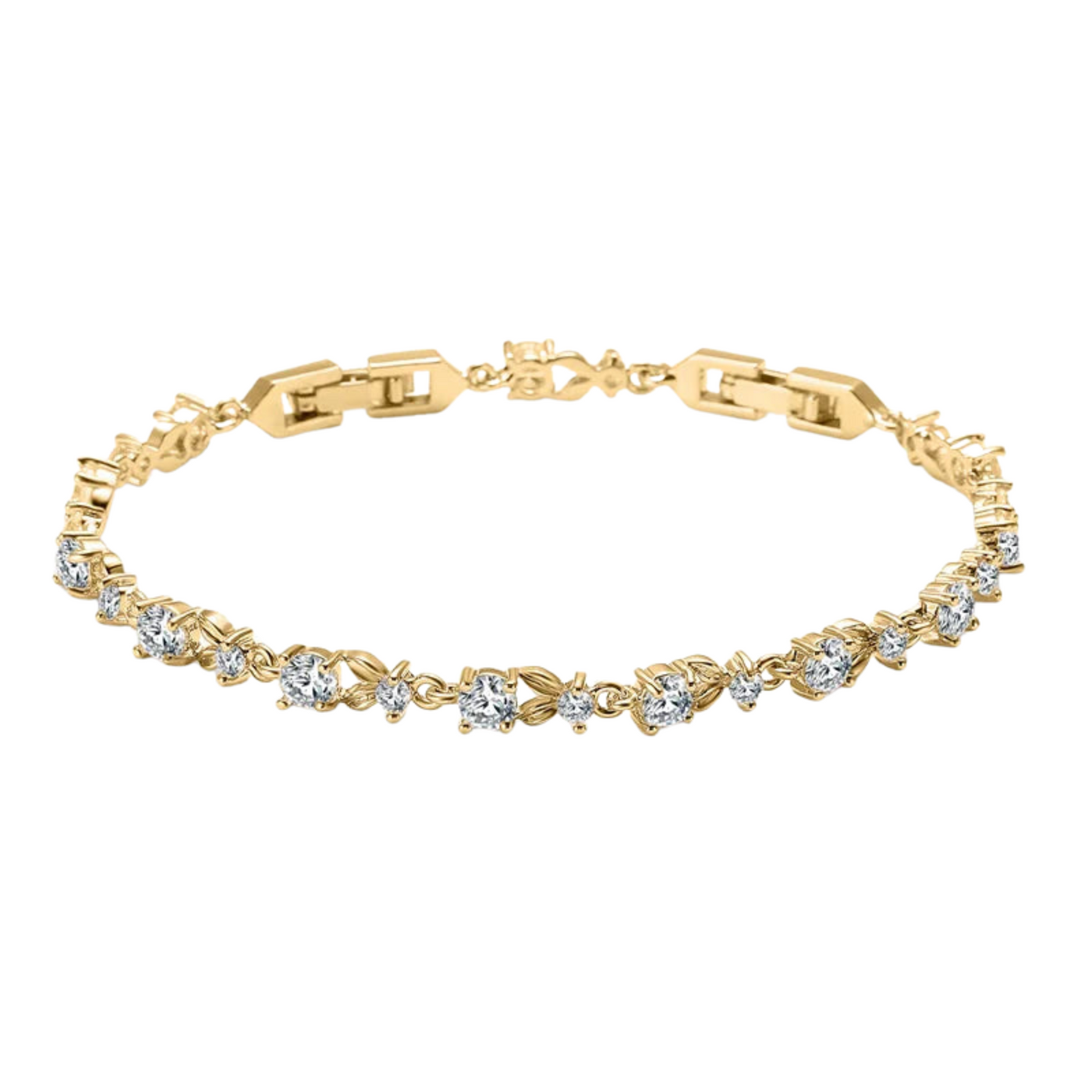 Zirkonia-Armband mit edler Gliederkette