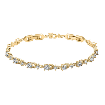 Zirkonia-Armband mit edler Gliederkette